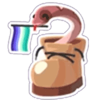 Gay Snake in a Boot Sticker  - Rare from Pride Sticker Pack